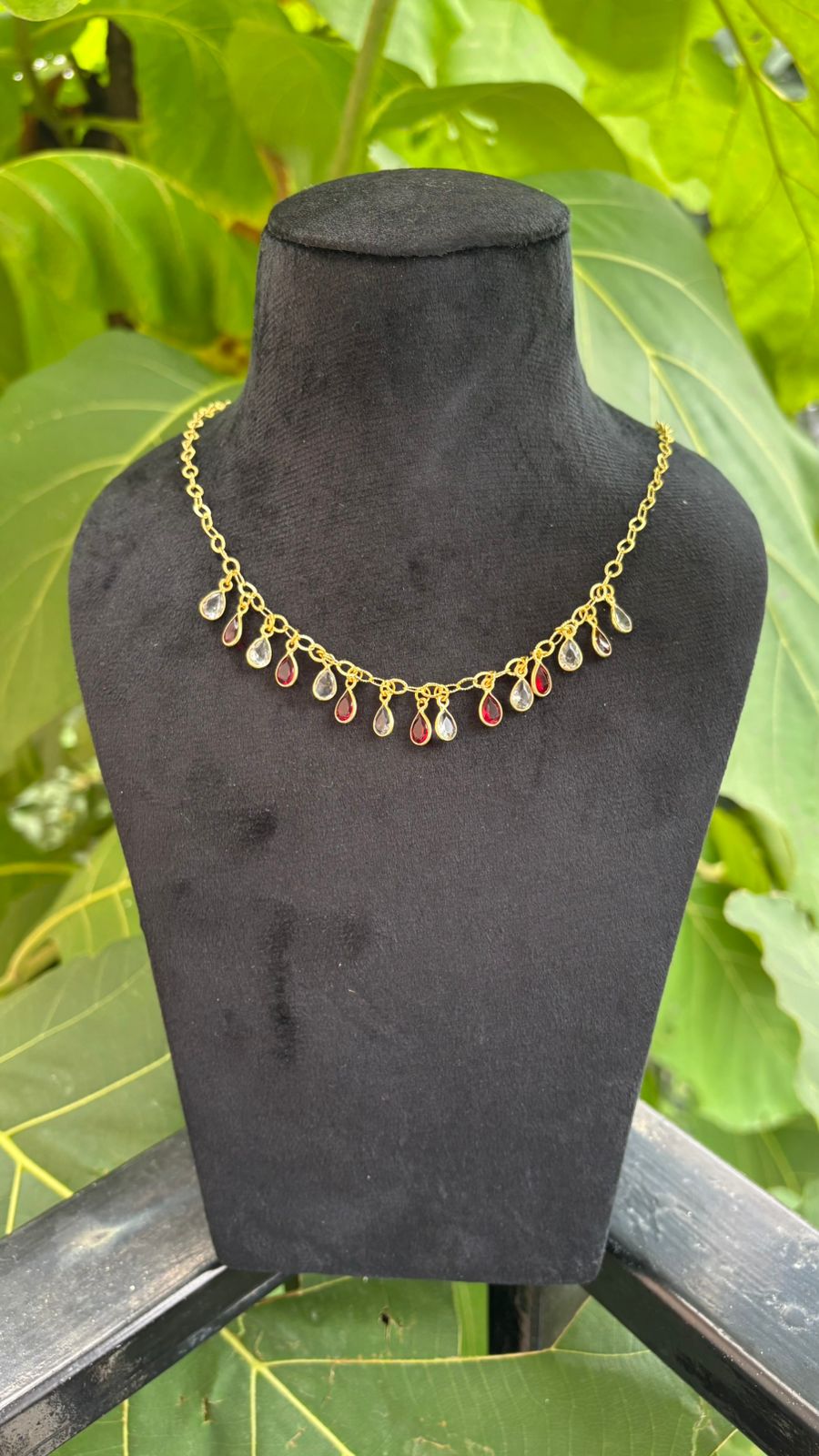 Red And white Necklace