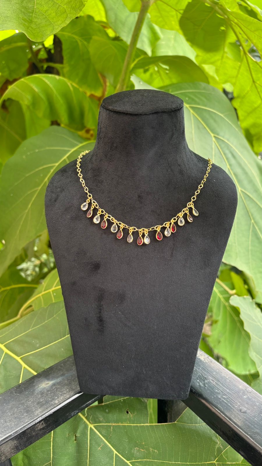 Red And white Necklace