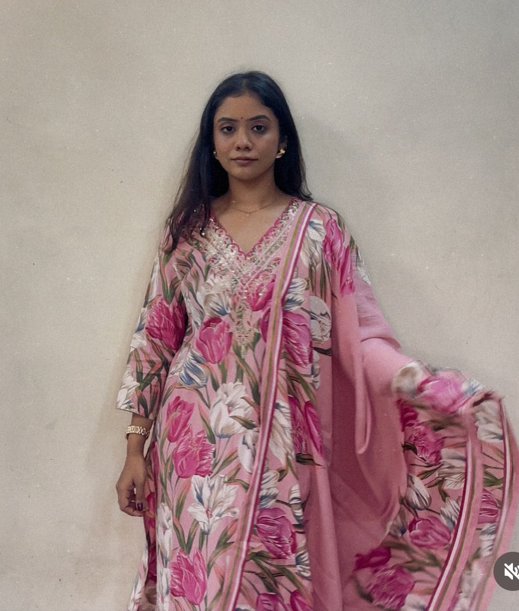 Flower Printed Suiet