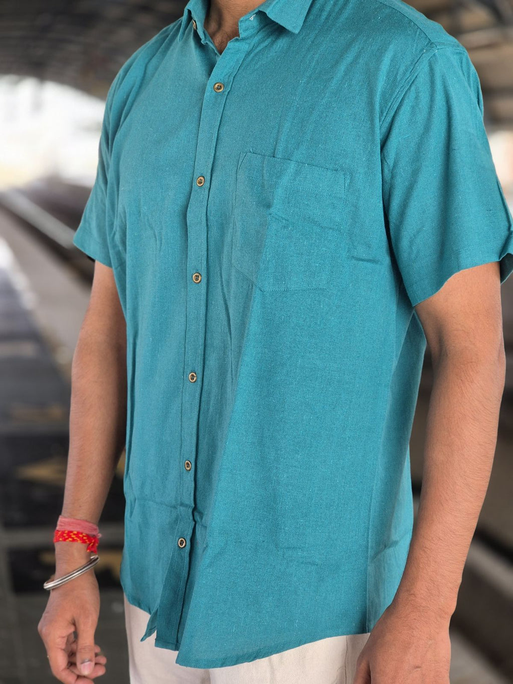 Blue Cotton Shirt